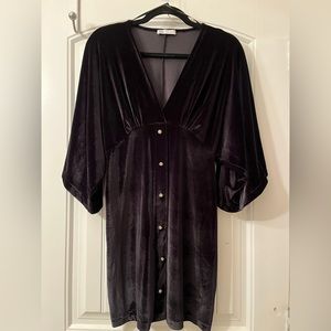 Zara Black Velvet Dress
